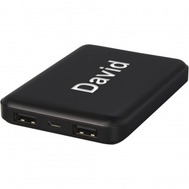Logotrade Werbegeschenke das Foto: Gleam 5000 mAh ultraflache, Leuchtlogo Powerbank