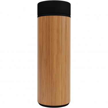 Logotrade Logogeschenke das Foto: SCX.design D11 500 ml Smart Flasche  aus Bambus mit Leuchtlogo