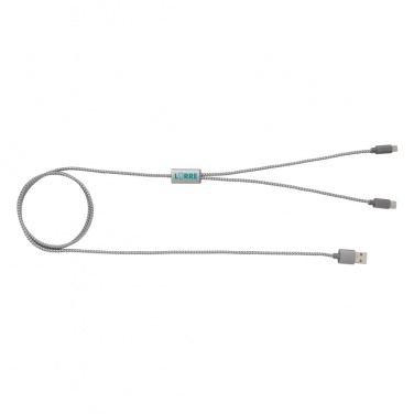Logotrade Werbeartikel das Foto: 3-in-1 umwobenes Kabel