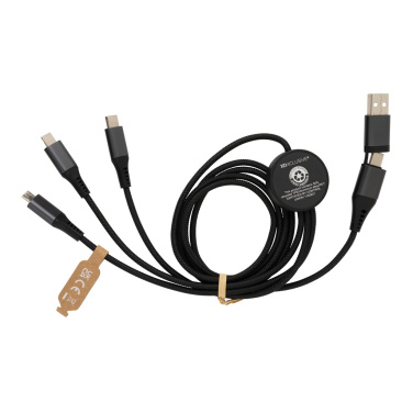 Logotrade Geschäftsgeschenke das Foto: Terra 120cm 6-in-1-Kabel aus RCS recyceltem Aluminium