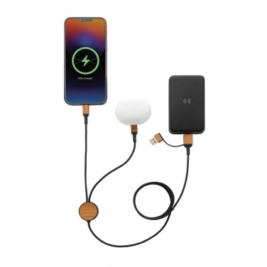 Logotrade Geschäftsgeschenke das Foto: Ohio 6-in-1-Kabel aus RCS zertifiziert recyceltem Kunststoff