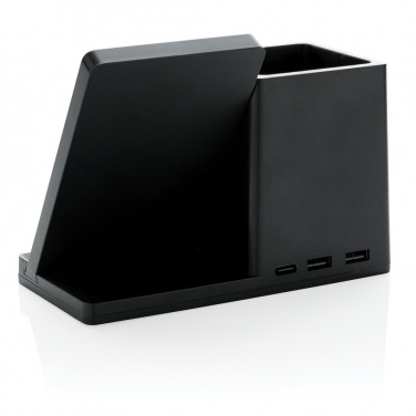 Logotrade Werbegeschenke das Foto: Ontario 10W Wireless Charger aus Bambus und RCS Kunststoff