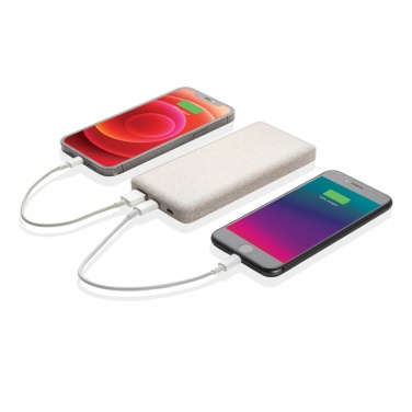 Logotrade Werbeartikel das Foto: 10.000 mAh Weizenstroh Powerbank