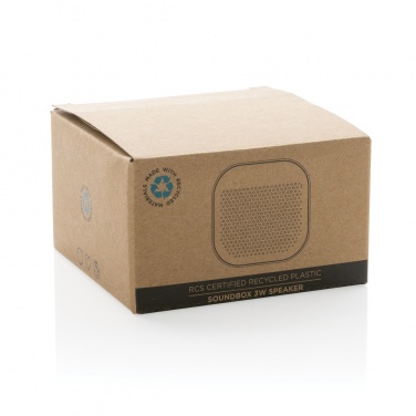 Logotrade werbemittel das Foto: Soundbox 3W Lautsprecher aus RCS recyceltem Kunststoff