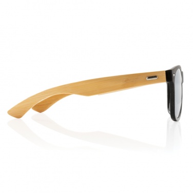 Logotrade Firmengeschenke das Foto: Sonnenbrille aus Bambus und RCS recyceltem Kunststoff