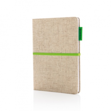 Logotrade Firmengeschenke das Foto: A5 Jute Notizbuch