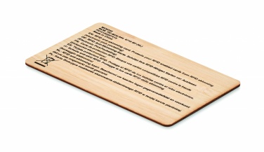 Logotrade Firmengeschenke das Foto: RFID Karte aus Bambus