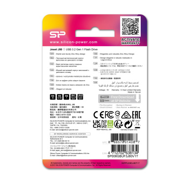 Logotrade Logogeschenke das Foto: USB-Stick 3.0 Silicon Power JEWEL J80 TITANIUM 16GB