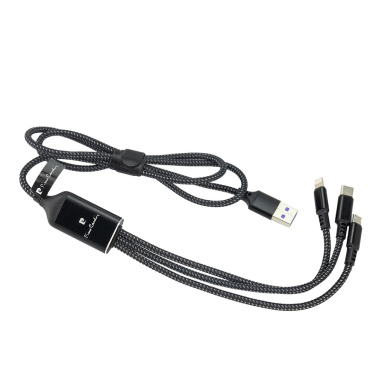 Logotrade Werbeartikel das Foto: 3-in-1-Kabel mit beleuchtetem Logo Pierre Cardin