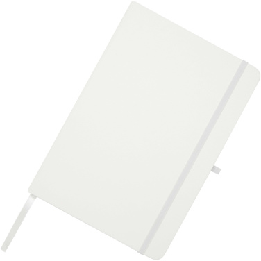 Logotrade Werbegeschenke das Foto: Teak A5 Hardcover Notizbuch, liniert, aus recyceltem Material