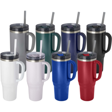 Logotrade Geschäftsgeschenke das Foto: Melbourne 1200 ml RCS-zertifizierter Isolierbecher mit Strohhalm