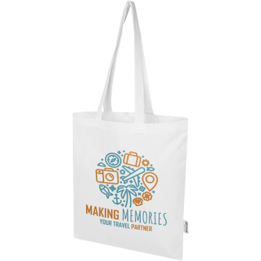 Logotrade Werbeartikel das Foto: Madras Blend 140 g/m² Tragetasche aus GRS-recycelter Baumwolle 7L