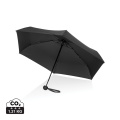 19,5“manueller Super-Mini-Schirm aus Aware™ rPET 190T Pongee, Schwarz