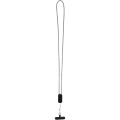 Anser Smartphone Lanyard aus recyceltem Kunststoff mit 27 W 5-in-1 integriertem Kabel, Schwarz