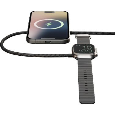Logotrade Geschäftsgeschenke das Foto: Zens Pro 2 15 W duales Ladekabel