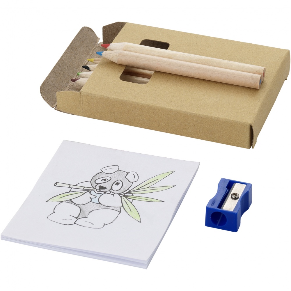 Logotrade promotional gift picture of: Streaks 8-piece colouring set