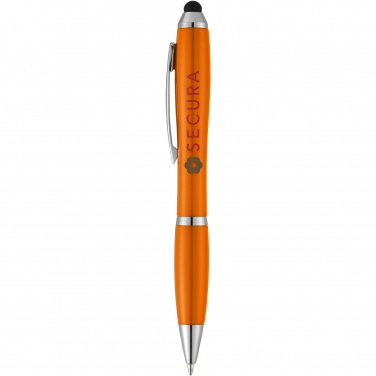 Logotrade corporate gift image of: Nash stylus ballpoint pen with coloured grip