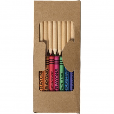 Logotrade promotional gift image of: Lucky 19-piece coloured pencil and crayon set