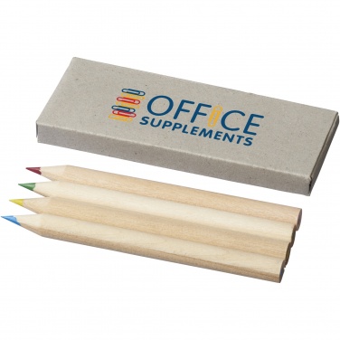 Logo trade promotional products picture of: Tullik 4-piece coloured pencil set