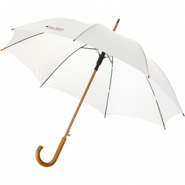 Logo trade promotional merchandise photo of: Kyle 23" auto open umbrella wooden shaft and handle