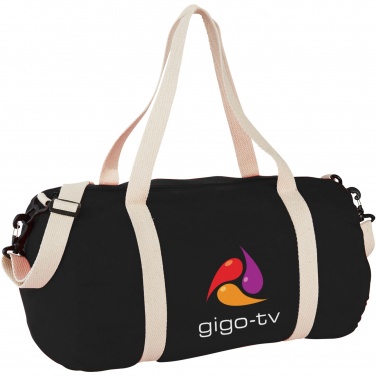 Logo trade promotional products image of: Cochichuate cotton barrel duffel bag 25L