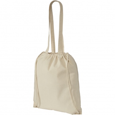Logo trade promotional products image of: Eliza 240 g/m² cotton drawstring bag 6L