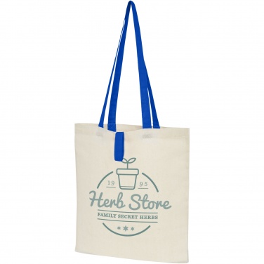 Logo trade business gifts image of: Nevada 100 g/m² cotton foldable tote bag 7L