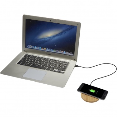 Logotrade promotional item picture of: Essence 5W bamboo wireless charging pad