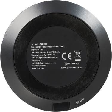 Logo trade advertising products image of: Fiber 3W wireless charging Bluetooth® speaker