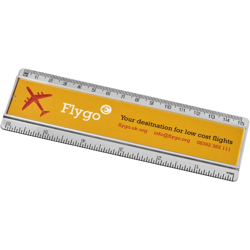 Logo trade advertising product photo of: Ellison 15 cm plastic insert ruler