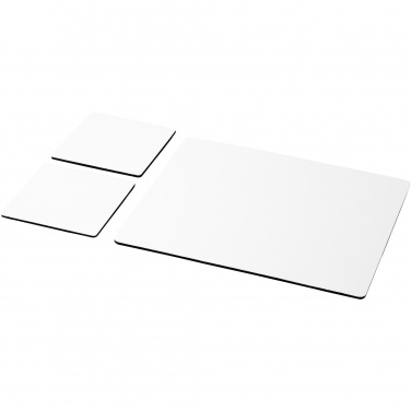 Logo trade promotional items image of: Q-Mat® mouse mat and coaster set combo 3