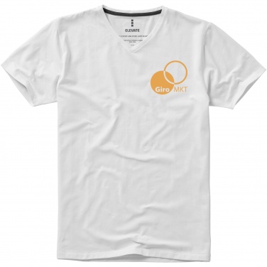 Logo trade promotional gifts picture of: Kawartha short sleeve men's organic V-neck t-shirt