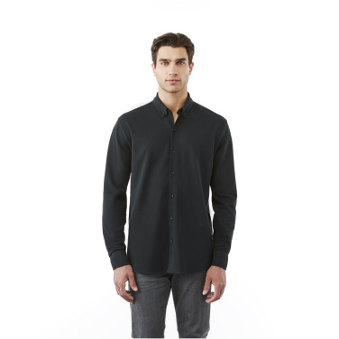 Logo trade promotional giveaway photo of: Bigelow long sleeve men's pique shirt