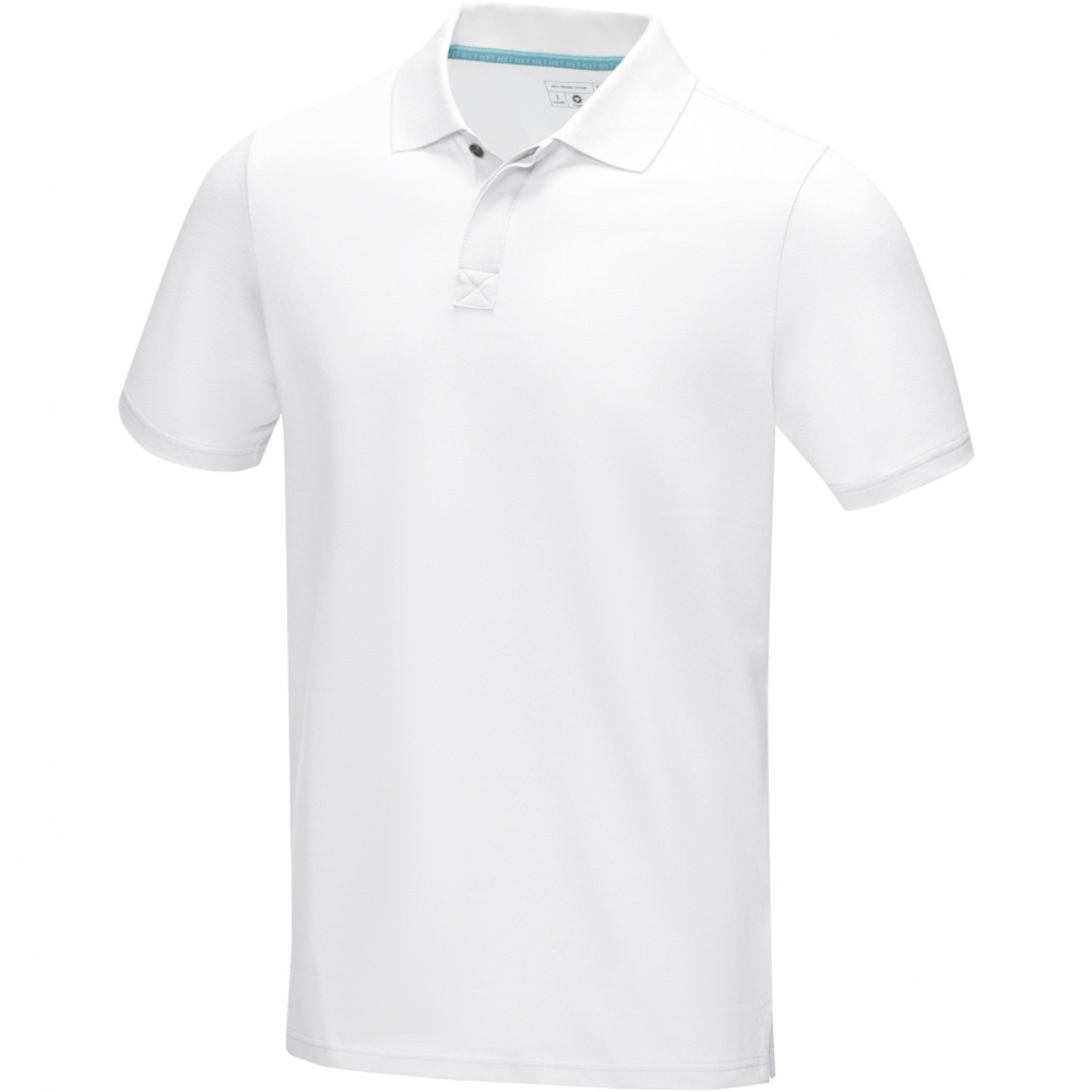 Logo trade business gift photo of: Graphite short sleeve men’s organic polo