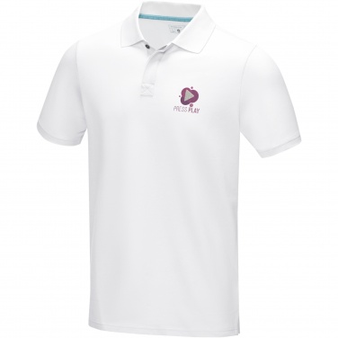 Logo trade corporate gifts image of: Graphite short sleeve men’s organic polo