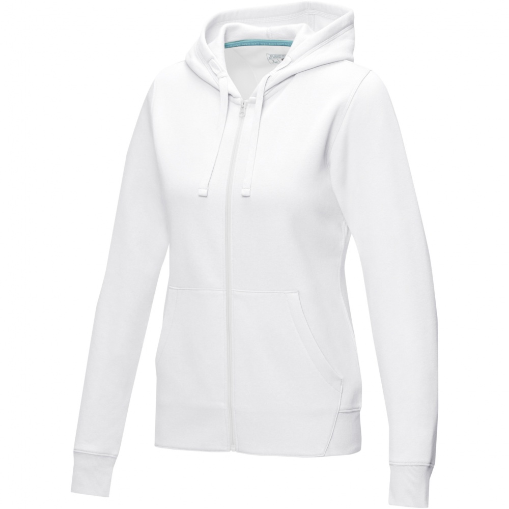 Logotrade advertising product image of: Ruby women’s organic recycled full zip hoodie
