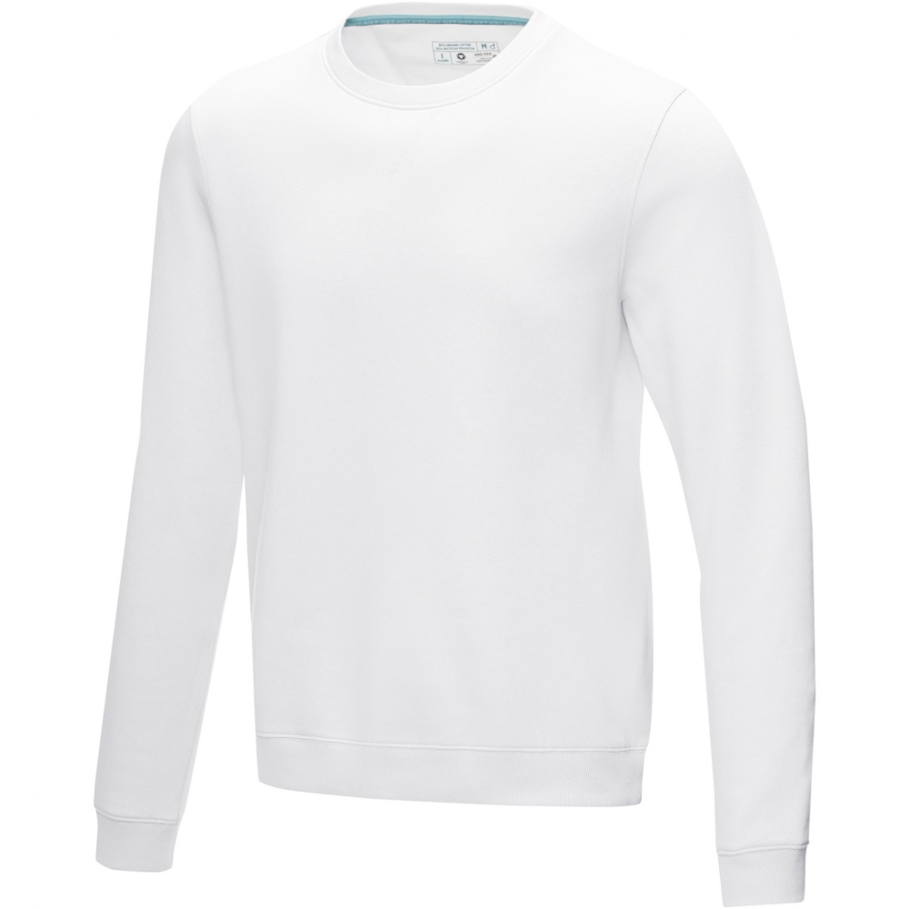 Logotrade promotional gift image of: Jasper men’s organic recycled crewneck sweater