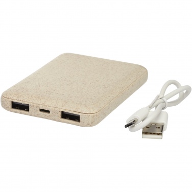 Logotrade promotional gifts photo of: Asama 5000 mAh wheat straw power bank