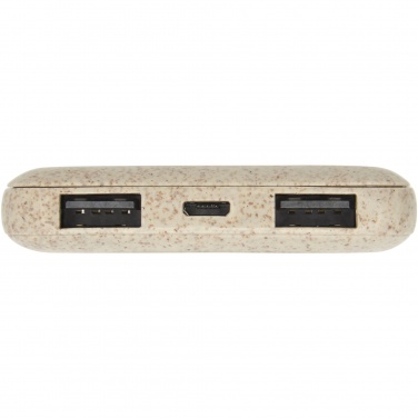 Logo trade promotional gifts image of: Asama 5000 mAh wheat straw power bank