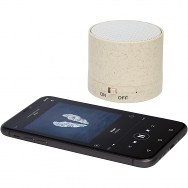 Logotrade promotional product image of: Kikai wheat straw Bluetooth® speaker