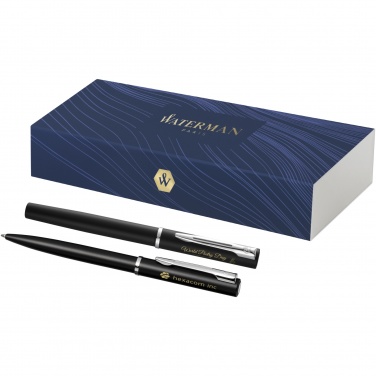 Logo trade promotional product photo of: Waterman Allure ballpoint and rollerball pen set