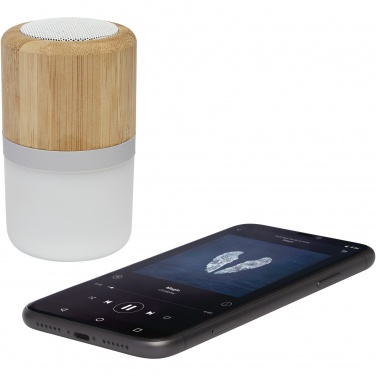 Logotrade promotional giveaways photo of: Aurea bamboo Bluetooth® speaker with light 