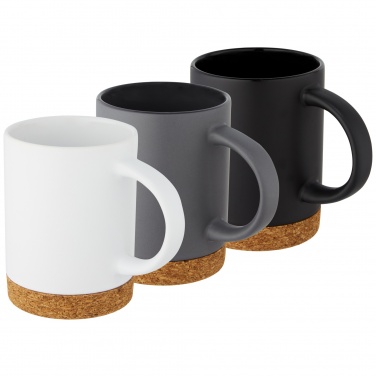 Logo trade promotional merchandise image of: Neiva 425 ml ceramic mug with cork base