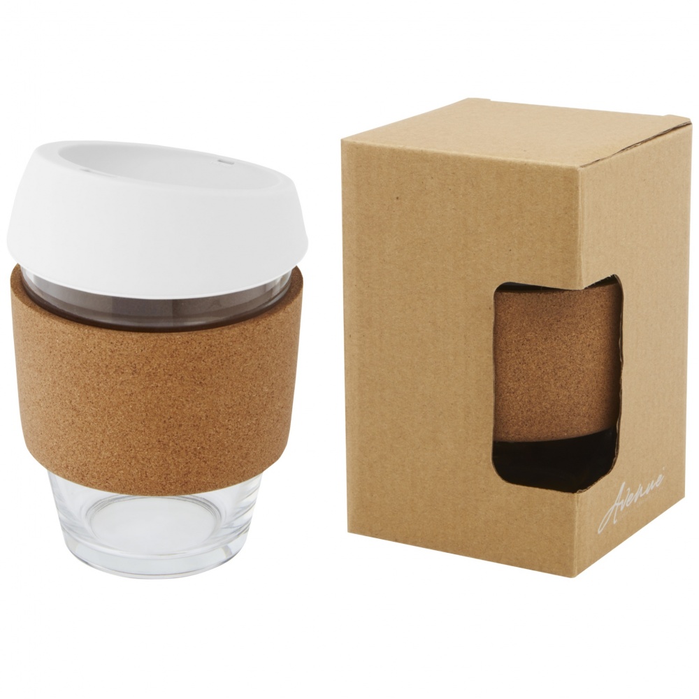 Logo trade advertising products image of: Lidan 360 ml borosilicate glass tumbler with silicone lid