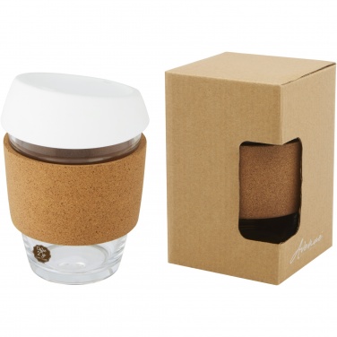Logo trade corporate gift photo of: Lidan 360 ml borosilicate glass tumbler with silicone lid
