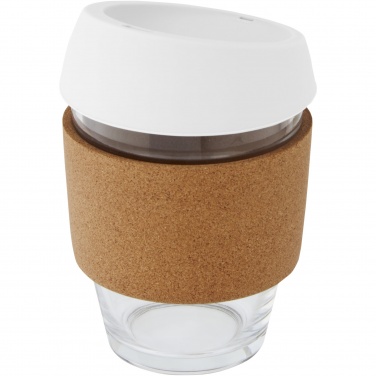 Logotrade corporate gift image of: Lidan 360 ml borosilicate glass tumbler with silicone lid