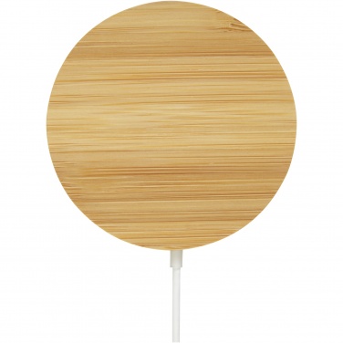 Logotrade promotional products photo of: Atra 10W bamboo magnetic wireless charging pad