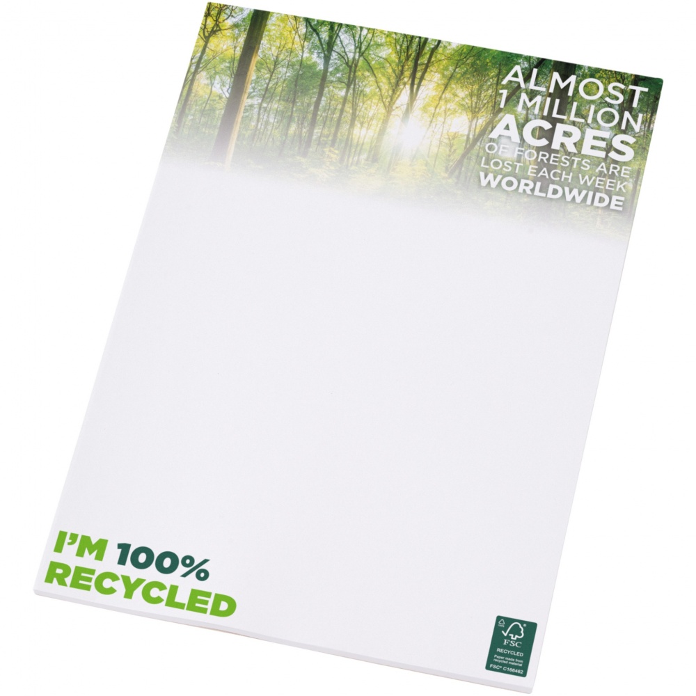 Logo trade promotional giveaways picture of: Desk-Mate® A4 recycled notepad
