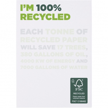 Logo trade corporate gifts image of: Desk-Mate® A7 recycled notepad