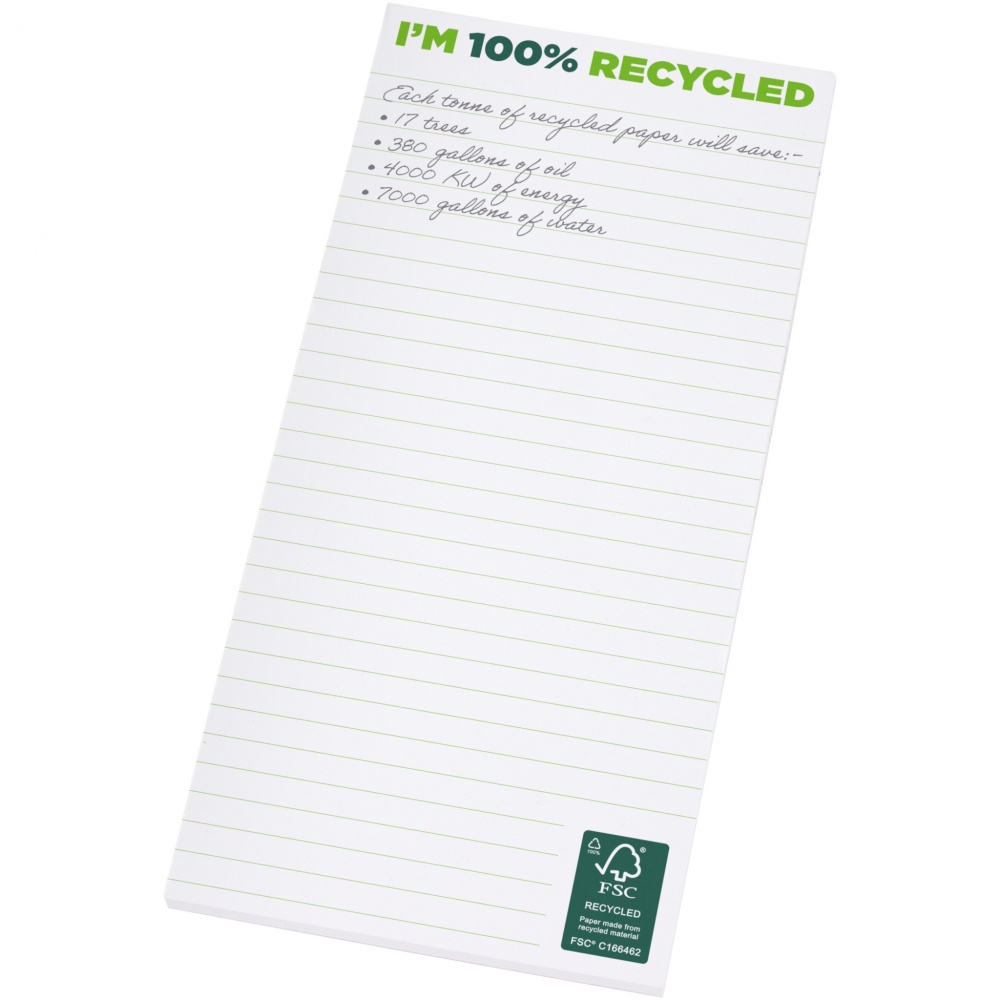 Logotrade promotional products photo of: Desk-Mate® 1/3 A4 recycled notepad